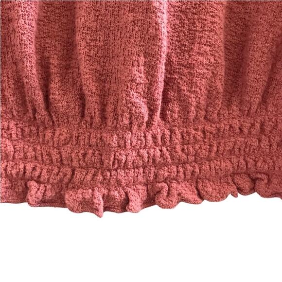 MADEWELL Knit Top Women XXS Smocked Oversize Coquette Boho Romantic Acubi Y2K - Picture 8 of 13